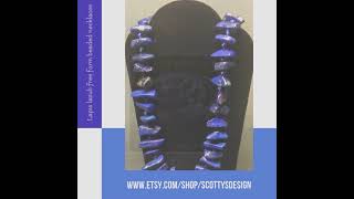 Lapis lazuli free form beaded necklaces