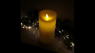 Perfect for Christmas - Flameless Real Wax Candle Dancing Safe Flame with Warm White LED