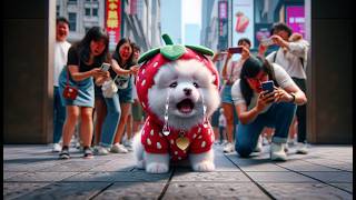 🍓 Strawberry Dog Becomes a Singer   Singer Dog 🎤dog ai, ai stories,ai dog story, dog cute,cute dog