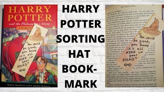 Simple WATERCOLOUR BOOKMARK HARRY POTTER Sorting Hat Themed!!!! Step by Step Tutorial for Beginners!