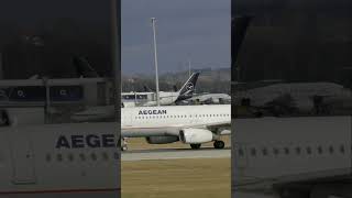 🛫 Aegean Airlines Airbus A320-232 SX-DVW taking off at Munich Airport (MUC) #planespotting