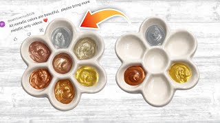 Mixing Metallic Acrylics: Gold, Silver, and Copper #colormixing #colors #metalliccolors #art