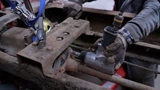 OLD RUSTY -   stripping the frame - Part 1