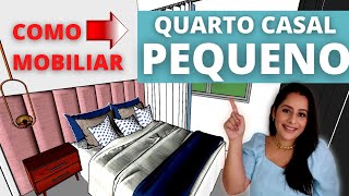 COMO MOBILIAR QUARTO CASAL PEQUENO 9m² #quartopequeno