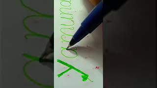 Calligraphy style writing subscribers request name "Yamuna"#shortsfeed #trending #calligraphy #viral