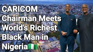 Caricom Chairman Grenada🇬🇩 Prime Minister Meets World's Richest Black Man in Nigeria🇳🇬 Africa