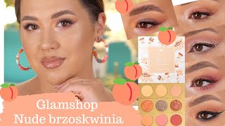 NUDE BRZOSKWINIA 🍑  || 5 makijaży || GLAMSHOP || Testuje i pokazuje wszystkie cienie 🍑