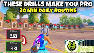 Best Training Drills to Practice Daily | Drills to Improve Close range and Aim in Bgmi / PUBG Mobile