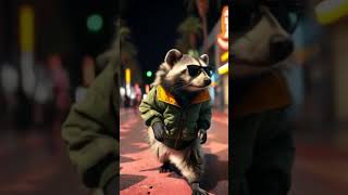 AI generated opossum on the Walk of Fame in Los Angeles #shorts