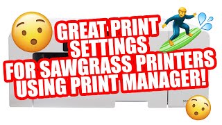 Best Sawgrass Dye Sublimation Print Manager Settings & First Print