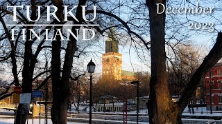 Winter Arrived Early! - Walking in Turku, Finland - December 2023