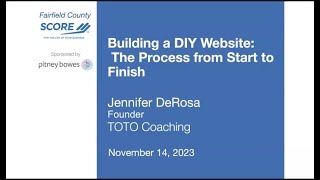 Building a DIY Website: The Process from Start to Finish - Jennifer DeRosa - 11/14/2023