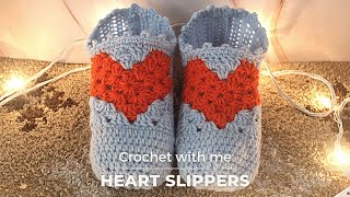 How To Crochet Easy Granny Square Slippers | Crochet Slippers | Valentine's Day gift ideas