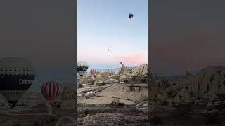 Hot air balloon in Cappadocia Turkey.