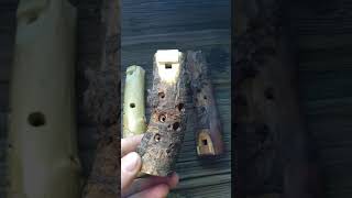 Wild ocarina of cedar. Pentatonic A#. Wild flute, forest flute, wooden flute, wooden ocarina.