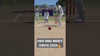 Cricket 22 - Virat Kohli Wicket! Terrific Catch! Slow motion! #shorts