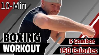 10 Min Boxing Combos and Abs Workout | Follow along | No equipment