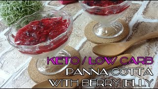 Keto / Low Carb / Sugar Free / Panna Cotta with Berry Jelly