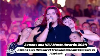 Louane aux NRJ Music Awards 2024 Répond avec Humour et Transparence aux Critiques de Playback