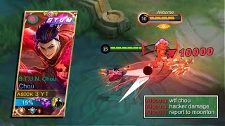 CHOU NEW BUILD FOR ONE SHOT /WTF DAMAGE/#mobilelegends