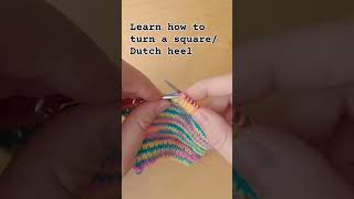 How to turn a square heel. Square heel sock knitting tutorial. Easy sock heel. #knittingtutorials