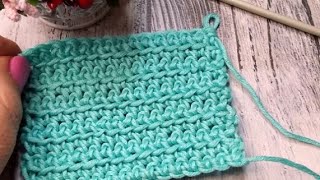 Столбик без накида за заднюю полупетлю  Crochet for beginners