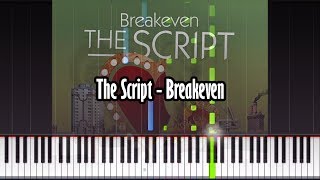 The Script - Breakeven - Piano Tutorial - Synthesia With Realistic Piano Sound!