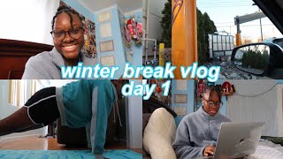 WINTER BREAK VLOG: DAY 1 |WORKING OUT, APPLYING TO SCHOLARSHIPS, BEING PRODUCTIVE