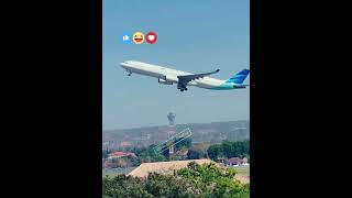 #shortvideo🤮🤧Garuda 🇮🇩 Indonesia#A330#departs #Bali#airport❤️❤️ International#Takeoff🥸🥵