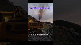 The silencer of the Komatsu PC200 excavator caught fire ||#shorts #camping 🔥#survival🔥#chetanmonga