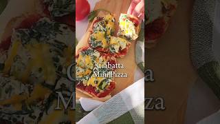 Ciabatta Mini Pizza- take it as snack or meal #ciabatta #vegetarian #vegan #recipes #pizza #snacks