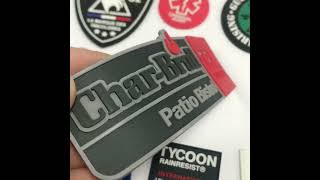 Custom Eco-friendly rubber brand logo PVC patch