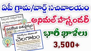 AP Grama/Ward Sachivalayam భారీ ఖాళీలు! AHA 3500+ ఖాళీలు| ap latest jobs 2024| appsc calendar jobs