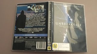 Opening and Closing To "Unbreakable" (Touchstone Home Video) DVD Australia (2001/2018 NZ reprint)