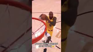 Lebron James Trending Dunk Attempt Goes Wrong #shorts