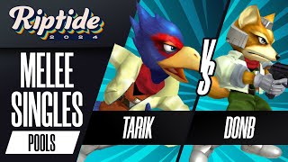 Tarik (Falco) vs DonB (Fox) - Riptide 2024 - Melee Singles - R1 Pools