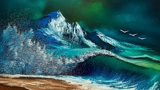 S3 Ep19 MNM - Mountain Seascape #LIVEArt #OilPainting #FreeTutorial #PaintWithJosh #BobRoss