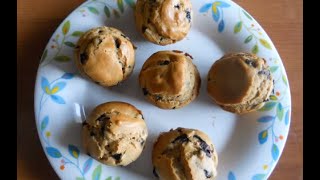 Muffin Vegani ai Mirtilli - Light,  no latte, no uova e no burro