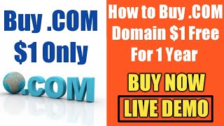 Buy .COM Domain $1 Only For 1 Year | Buy Cheap Domain And Web Hosting