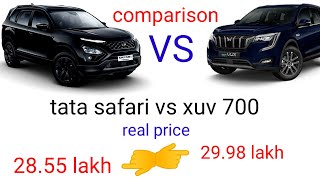 tata safari vs Mahindra XUV 700 comparison