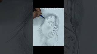 HOW TO EASY DRAWING GIRL FACE #pencildrawing #girl #facedrawing #shading #short