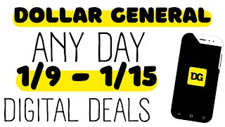 ⭐️ Dollar General Any Day Digital Deals ⭐️ 1/9 - 1/15 ✨