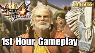 MONSTER HUNTER 4 ULTIMATE - 3DS - 1ST HOUR GAMEPLAY AND TUTORIAL