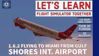 1.6.2 Flying to Miami Int.  Airport from Gulf Shores Int. Airport in YS Flight Sim Without Autopilot