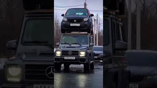 Towing with Mercedes G63 AMG 😅 #youtubeshorts #coolfeatures #g63amg