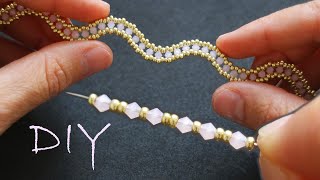 How to make a beaded wave bracelet