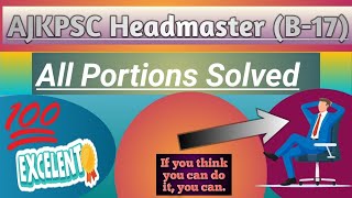 AJKPSC Headmaster Past Paper MCQS Solved  2019 All 100 MCQS | AJKPSC Arslan Academy