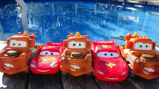 Pixar Cars Hydrowheels in the Pool with a Ramp and Stucco effect