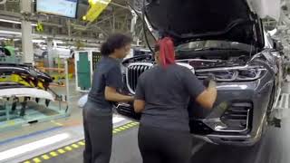 BMW car factory robots production fast manufacturing company