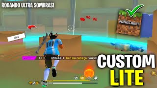 [NOVA ATUALIZAÇÃO] CUSTOM LITE FREE FIRE COM 3 MB GRÁFICO DE MINECRAFT DA NOVA ATUALIZAÇÃO